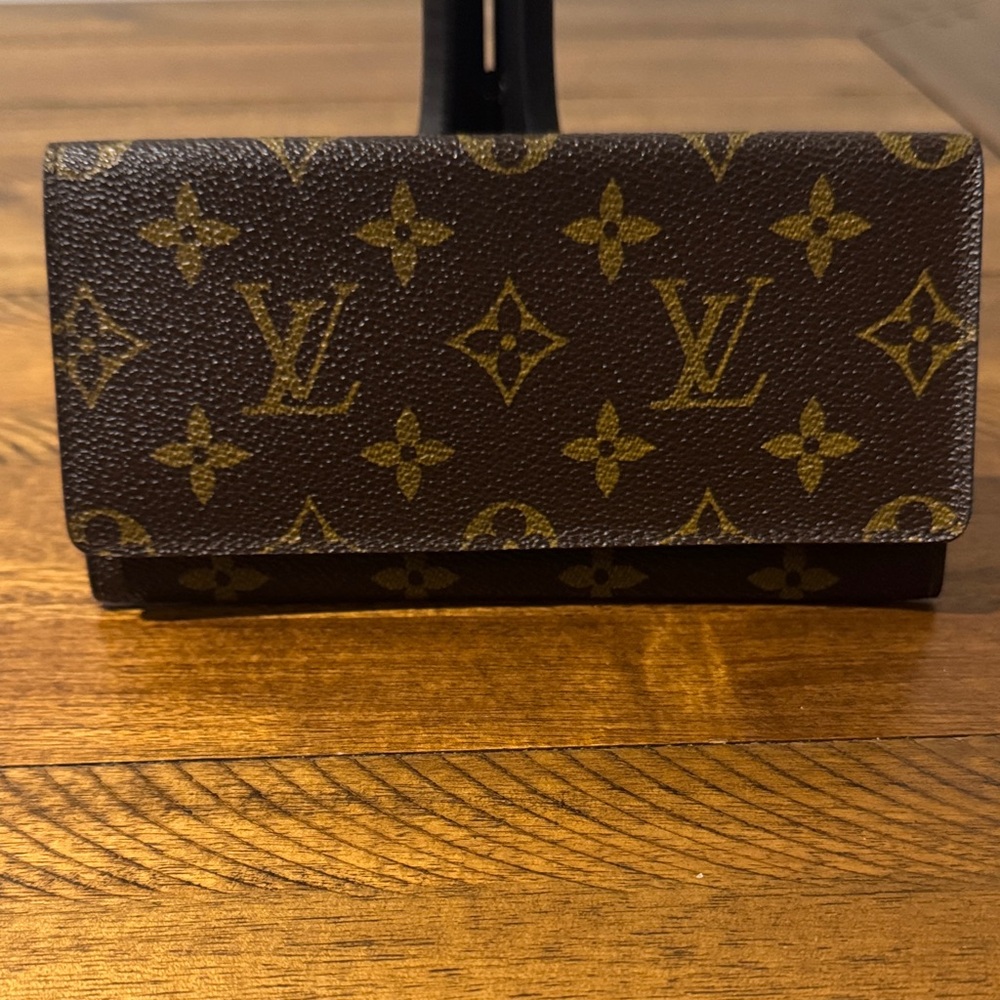 Louis Vuitton Monogram Wallet in Brown and Gold